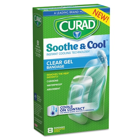 Soothe And Cool Clear Gel Bandages, Assorted, Clear, PK8
